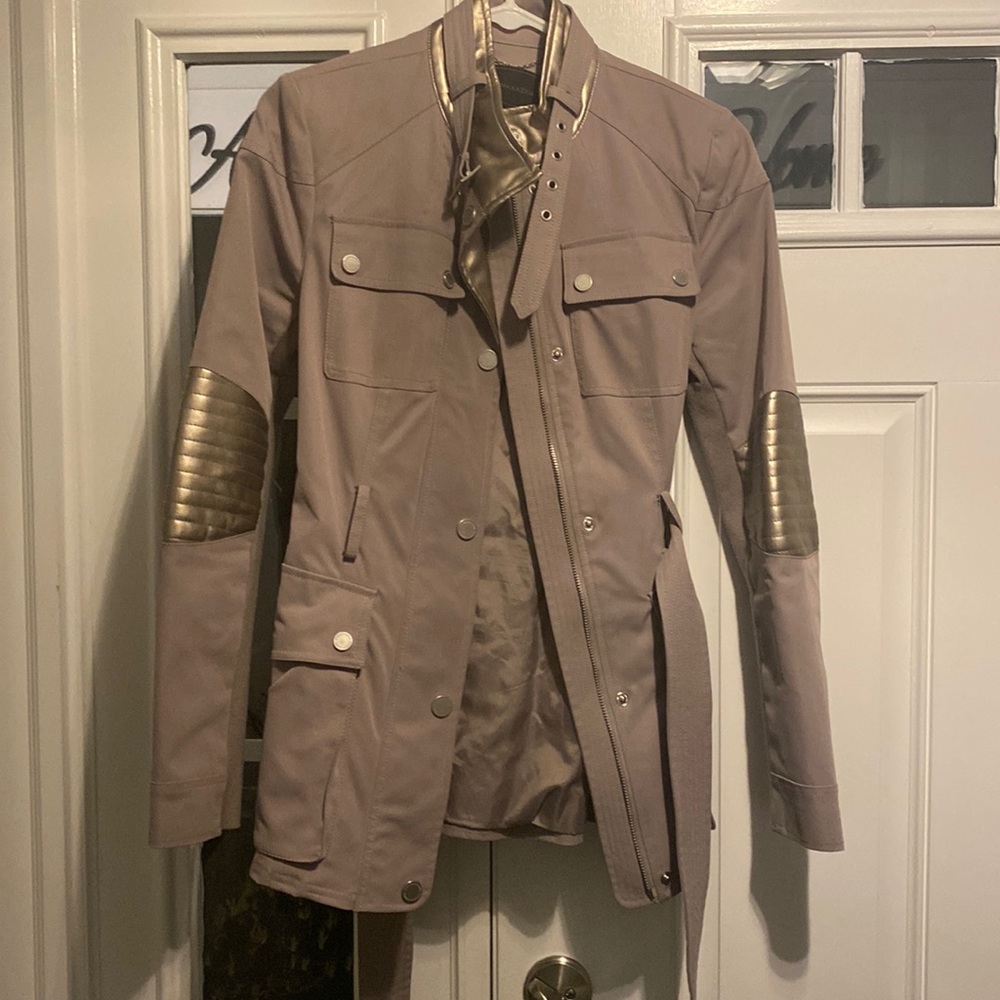 BCBG tan spring coat
